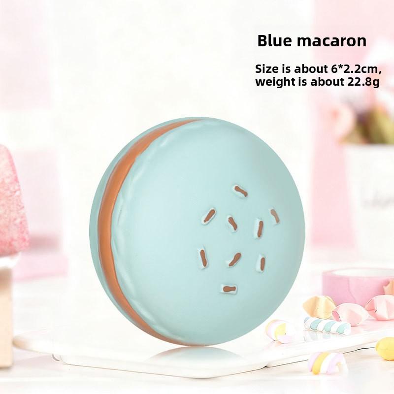 

Pet Latex Toy - Realistic Macaron Cookie - Small Dog for Teething and Cleaning Teeth - Latex Sound-producing Toy небо синє кольору