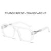 New European and American Fashion Sunscreen and UV Resistant Square Sunglasses UV400 Minimalist Double Bridge Pilot Spectacles