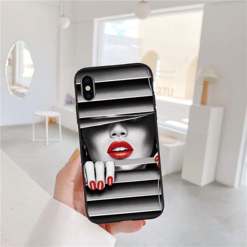 Sexy red lips New High-End Shell Phone Case for iPhone SE X XS XR 16E 11 17 Pro Max 8 7 6 6s Plus