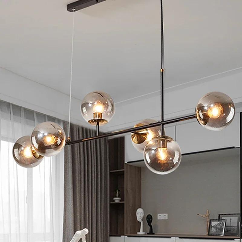 Glass Ball Lampshade Pendant Lights Loft Bar Lustre Kitchen Home Decoration Accessories Decor Living Room Hanging Lamp Fixture
