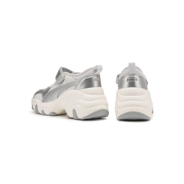 Puma Pulsar Wedge Sandal Feather Gray Silver Women Sneakers Grey 398677-06