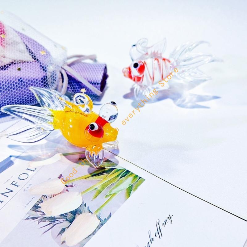 Scultura in Vetro Pesci Rossi Cinesi Con Simbolismo di Buona Fortuna Regalo Decorativo Perfetto Per Matrimoni Celebrazioni Festive 55KF