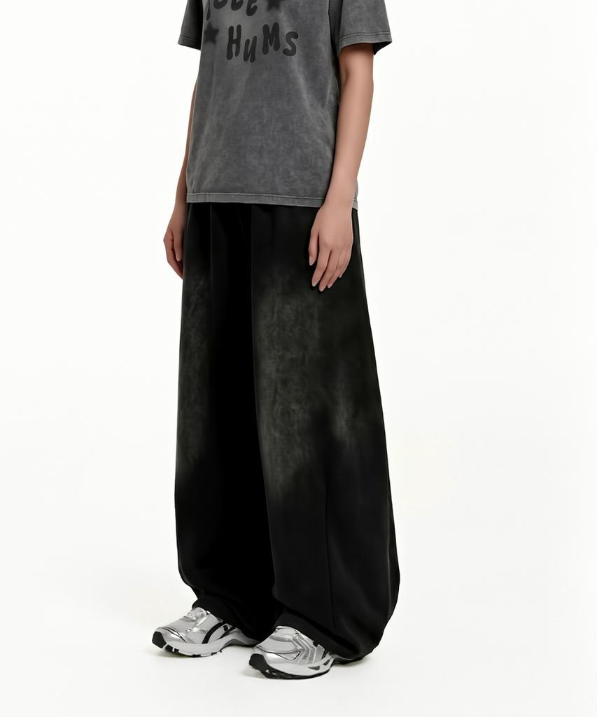 Eobiheomjeu Vintage Faded Wash Wide Pants Abh365-314 Black