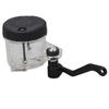 Motorcycle Front Brake Pump Cup, Clutch Cylinder Fluid Reservoir Tank with Curved Bracket