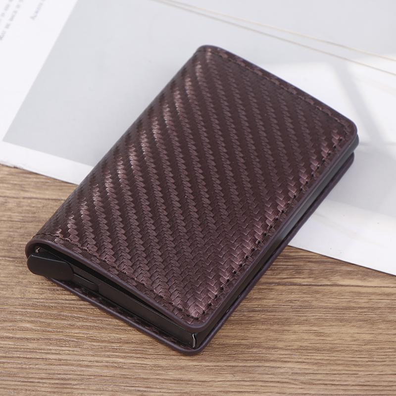 

Carbon Fiber Credit Card Holder Wallet Men Rfid Thin Slim Minimalist Wallet Small Black Purse Wallet кофейный