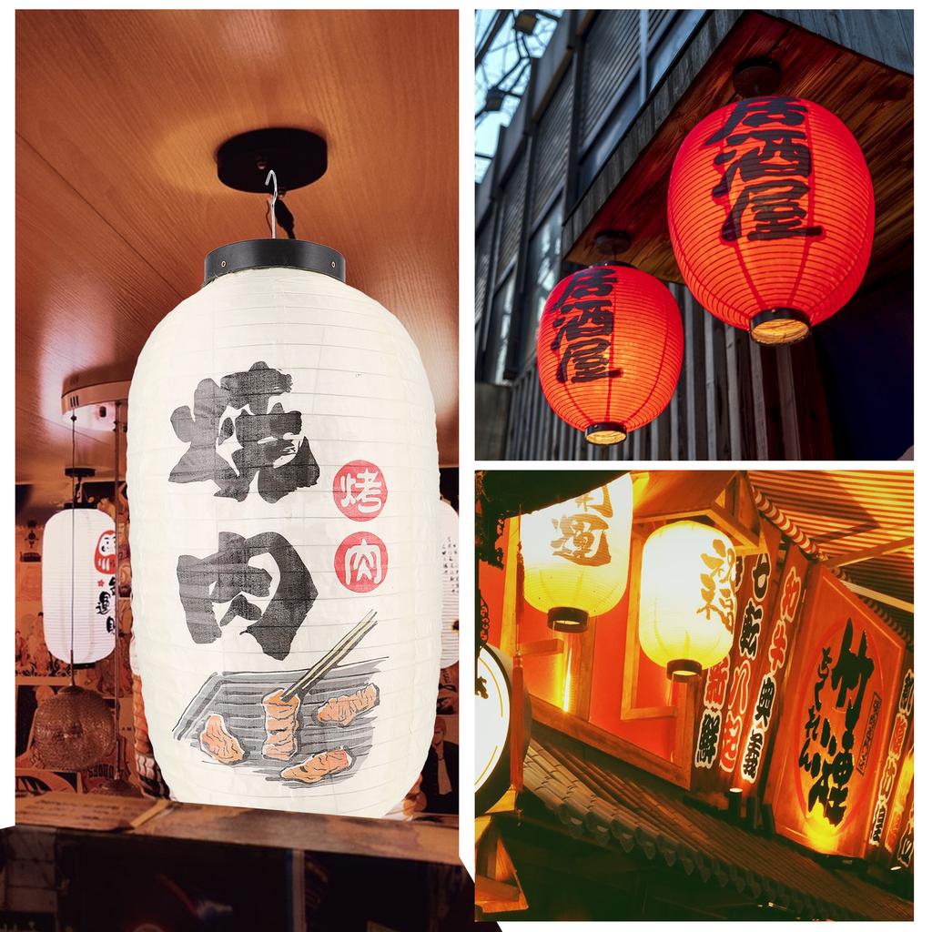 Japanese Restaurant Lantern Hanging Fabric Lantern Silk Traditional Decorative Lamp Shade Traditional Lanterns