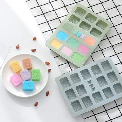 Spot Thirteen Dice Mahjong Tiles, Drop Gum Chocolate Mold, Baking Silicone Mold, Cake Mold, Ice Lattice