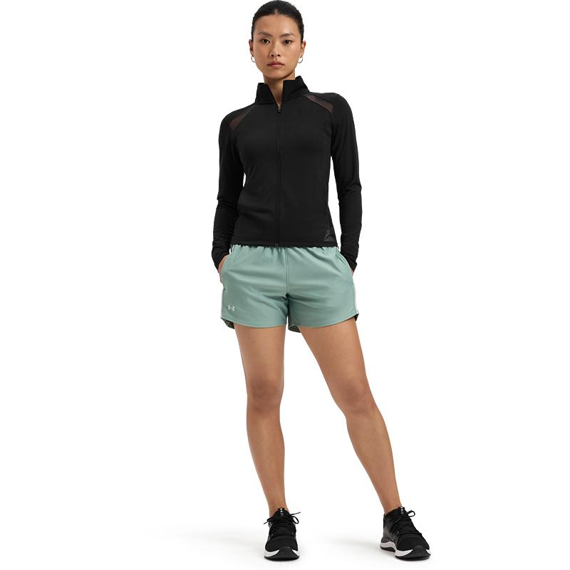 Under Armour Cool Mesh Comfortable Versatile Simple Fashion Solid Color Jacket Women Jacket Black 6007554-001