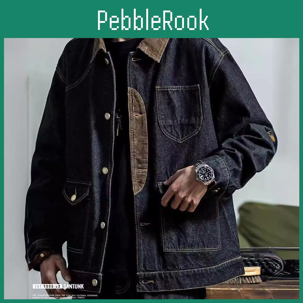 Mens Jackets Fashion Denim Patchwork Hip Hop Streetwear Oversize Coats For Male