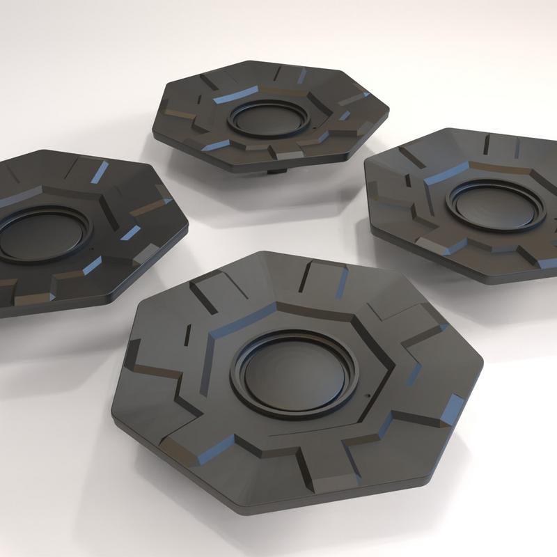 For Tesla Cybertruck Hub Caps Full Coverage Hub Cover Set of 4 Full Coverage Removable Wheel Center Cap Car Exterior Accessories