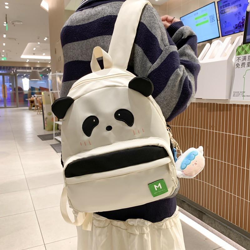Cute Panda Bag Cartoon Backpack Ins Girl Soft Mini College Middle School Students Small Schoolbag