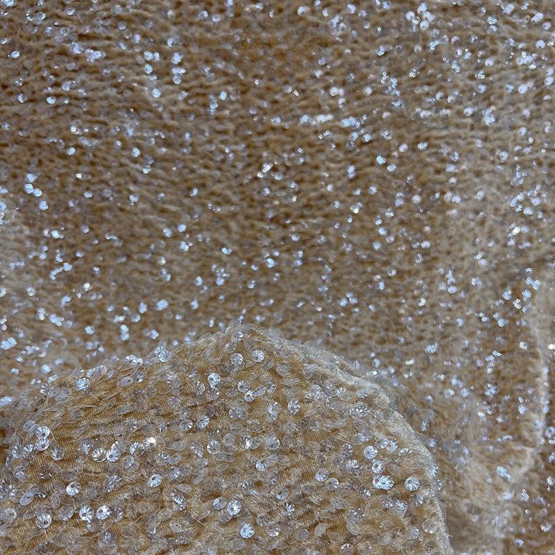 Barevná lesklá flitrová látka Olejově lesklá tylová látka Materiál na svatební šaty Různé styly Domácí flitrová látka Ozdoba oblečení