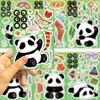 8 Cartoon Panda Animals Make A Face Face Change Sticker DIY Hand Account Small Card Mobile Phone Case Decoration