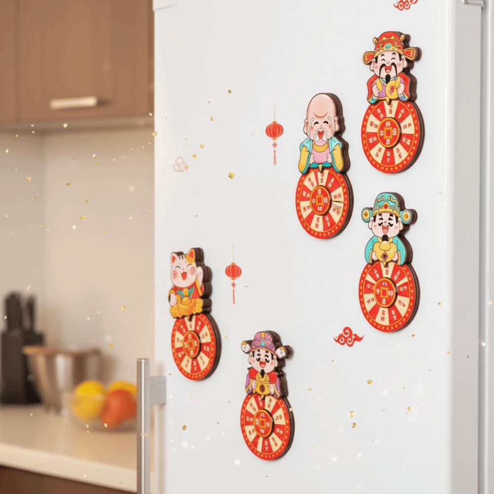 Blessings Housewarming Decorations Attracting Wealth Rotating Fridge Magnets  Refrigerator