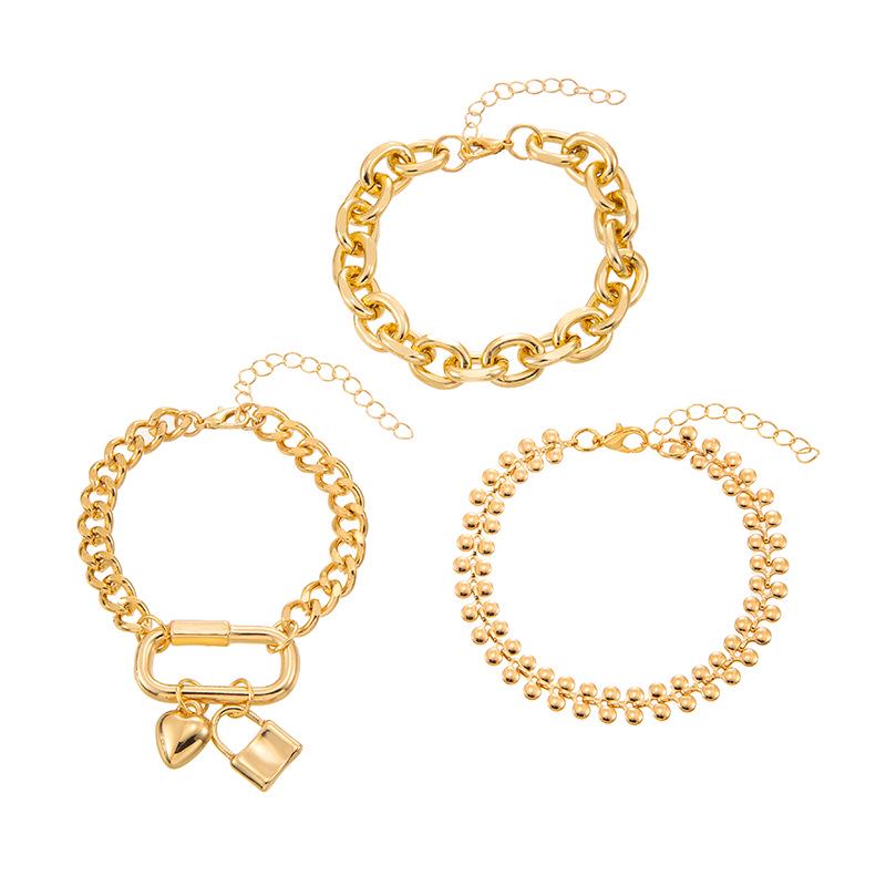 European & American Hip-Hop Choker Bracelet: Multi-Layer Metal Chain with Unique Design