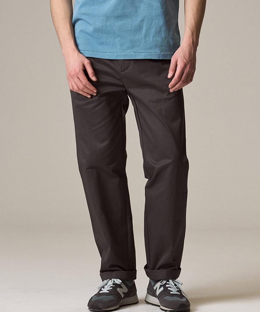 Laijeuaenbillou [Authentic] Authentic Supima 302 Loose Tapered Chino Pants Grey (Type B)