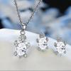 Elegant Turtle Necklace and Earring Set with Full Diamond Design
