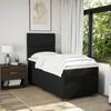 VidaXL Slatted Bed Base and Mattress Black 80x200 Cm Fabric 3291504