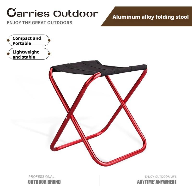 Outdoor Aluminum Alloy Folding Stool Mini Fishing Beach Chair Barbecue Camping Portable Folding Chair