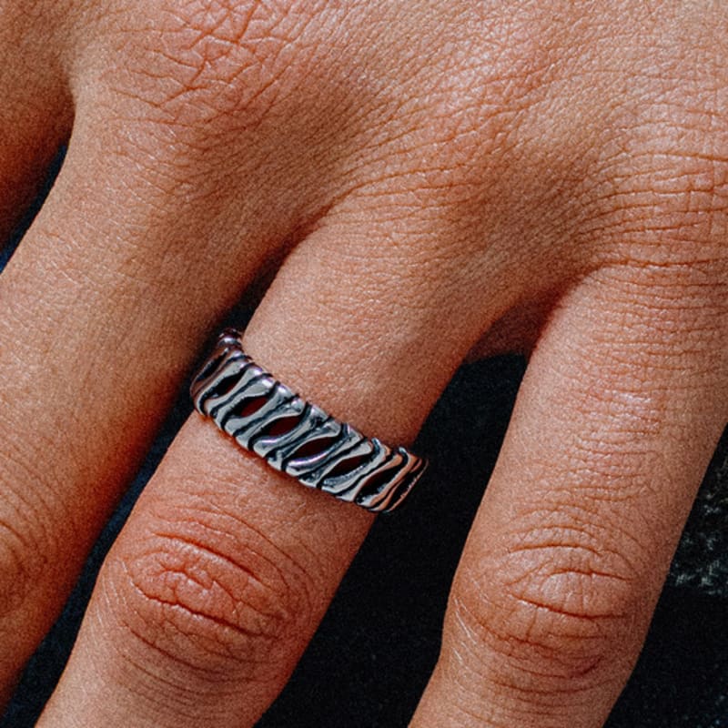 SCALETTO BLACK WSM015 Bone Ring