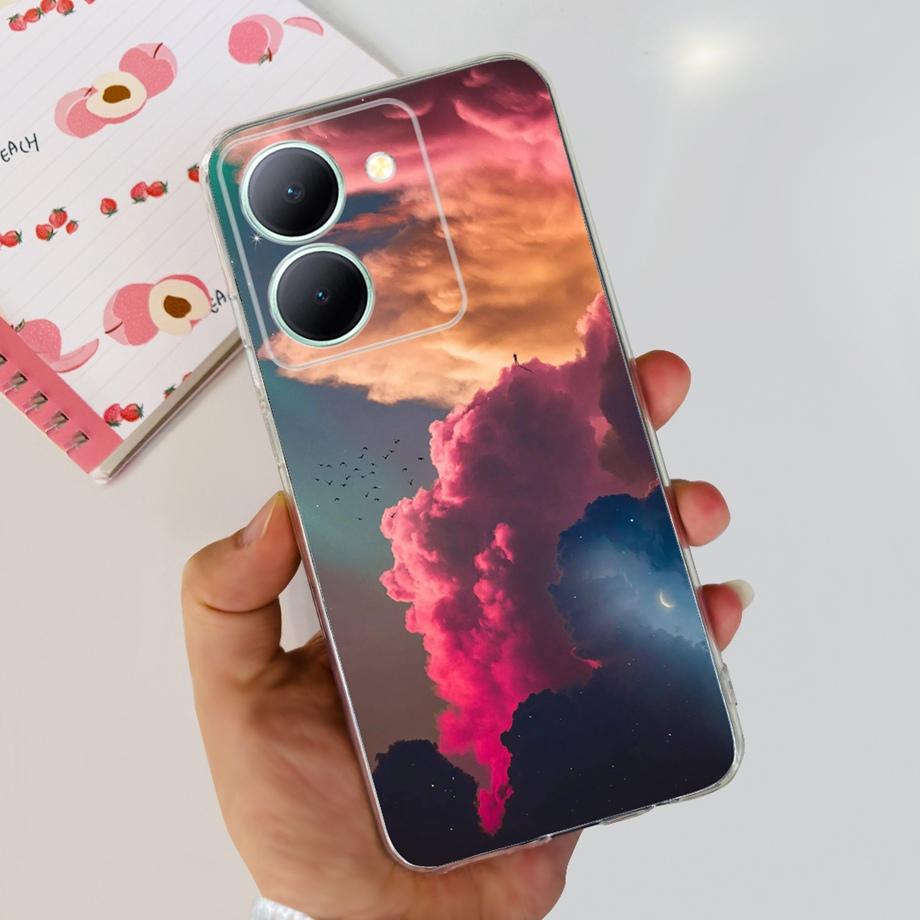 For Vivo Y78 Case Vivo Y78 Plus 5G Soft TPU Silicone Capa Coque For Vivo V29 Lite V2244 Back Cover Lovely Cat Cartoon Girly Etui