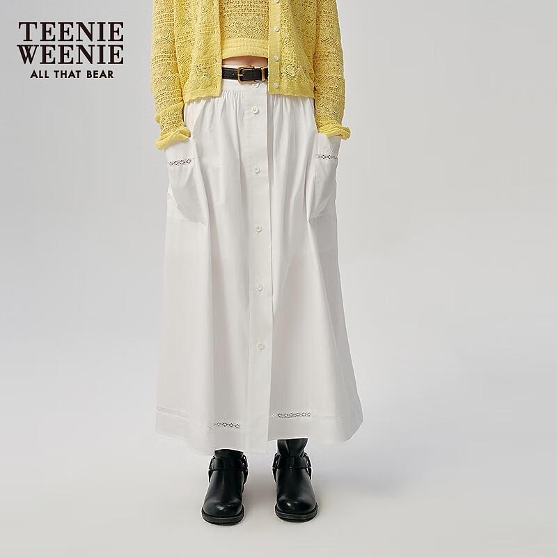 Teenie Weenie Women's Summer 2025 Asymmetrical White Skirt