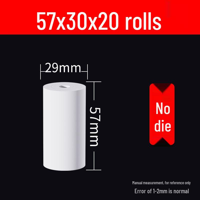 Coreless Thermal Cash Register Paper 57x50mm & 57x40mm - Full Box of Takeaway/Supermarket Receipt Rolls