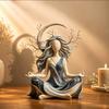 Zen styl Meditační Jógová Bohyně Figurka Vlající Vlasy Matka Země Domácí Socha Jógová Místnost