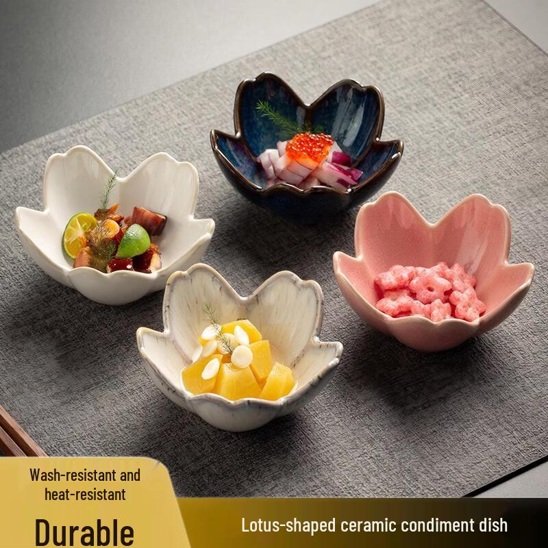 Japanese Style Floral Ceramic Dipping Dish