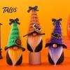 Unique Halloween Ornaments Gnome Decor, Cute Gradient Ghost Figurine, Faceless Statue Holiday Decorations for Party Shelf Table, Spooky Ornament Home