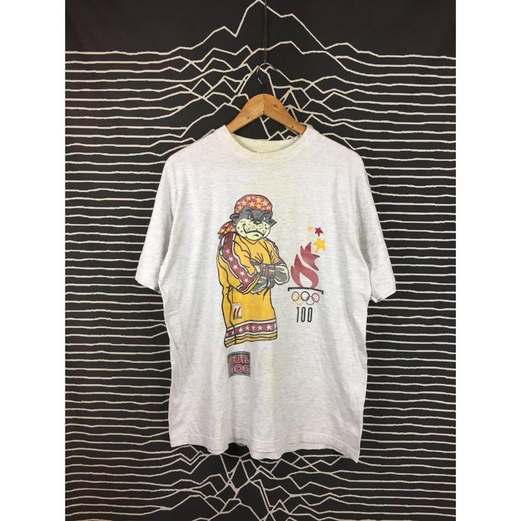 Vtg Bull Dog Belgian Olympic Team Mascot Graphic Tee