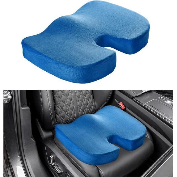 Memory Foam Seat Chair Cushion, Comfortable Auto Cushions for Long Periods of Sitting, Pregnancy Car Seat Cushion for Back, Coccyx & Sacrum Pain