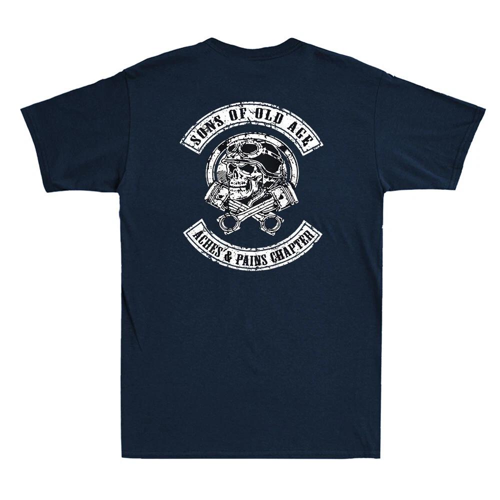 Men s and Women s T-shirts Sons Of Old Age Aches And Pains Chapter (On Back) Funny Vintage M