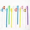 Dustproof Reusable Silicone Straw Cap - Solid Color Cute Design