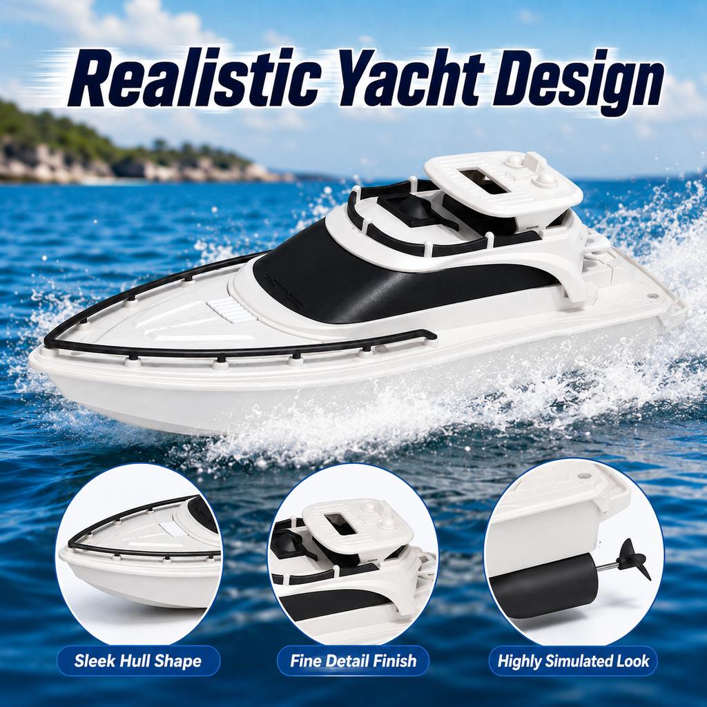 2.4GHz High Speed RC Boat Waterproof Remote Control Speed Boat Dual Motor Electric Racing Boat Outdoor Water Toy for Kids Boys