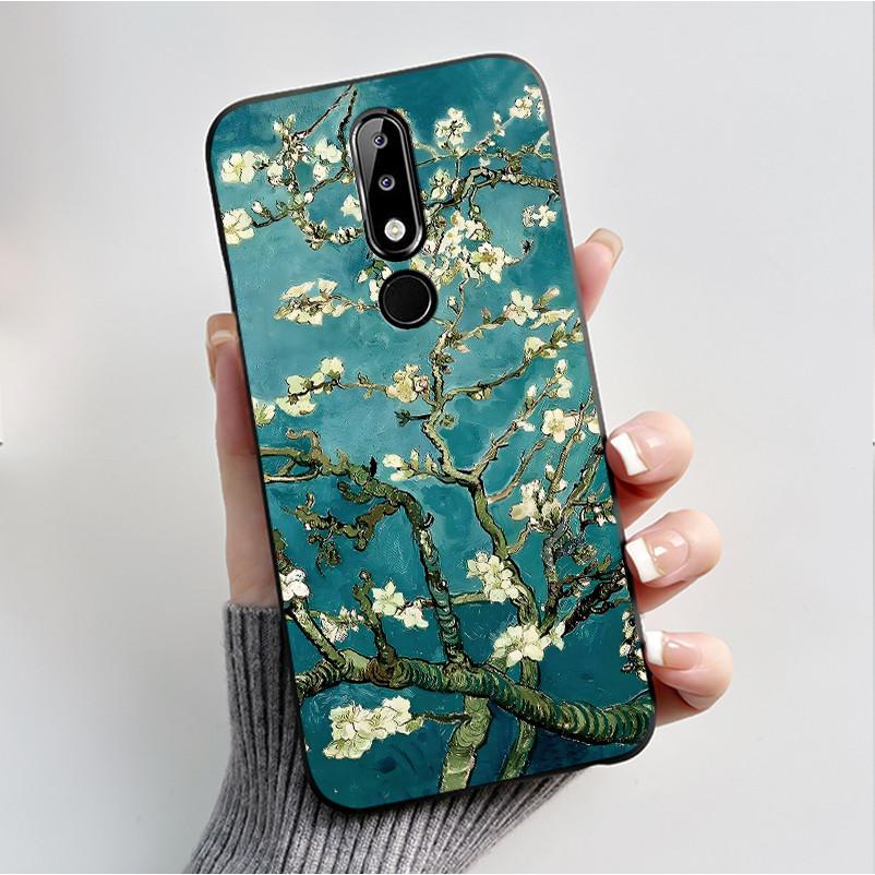 Silicone Case For Nokia X5 X6 5.1 Plus 6.1 Plus Phone Case Luxury Fashion Butterfly Flowers Soft Slim Black Jelly Cover Casing