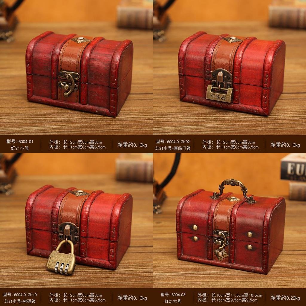 Stapelbare Holz-Organizer-Box mit Schloss für Heim-, Büro- und Schlafzimmerdeko