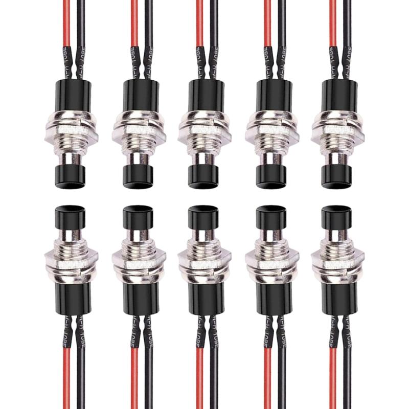 10pcs Multipurpose Reset Push Button Switches Sturdy Plastic Materials Ideal for Frequent Use In Various Projects