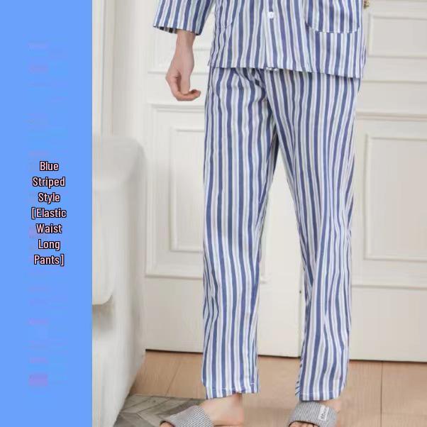 Blouse d'hôpital deux pièces en pur coton avec manches longues et pantalon - Facile à enfiler et à retirer pour les patients