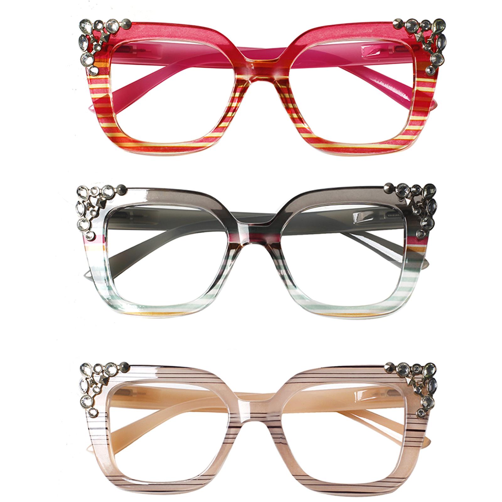 

TUREZING Reading Eyeglasses Durable Oprah Style Stylish Diamond Crafted with Spring Hinges Prescription Eyeglasses Durable 2.5