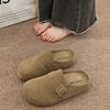 inner heightening thick-soled bag head half slippers women's outer wear spring and autumn new one-pedal Boken slippers