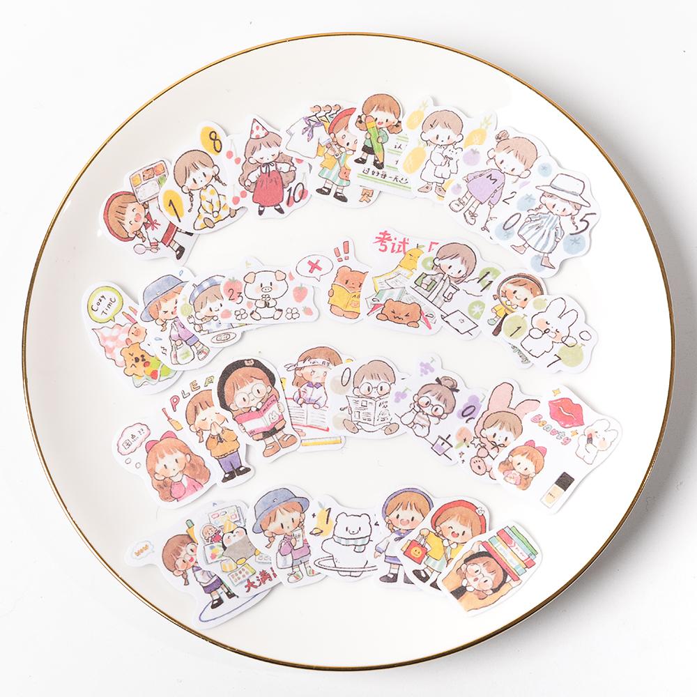 185pcs/lot Kawaii Stationery Stickers Cartoon Girls Diary Planner Decorative Mobile Sticker Scrapbooking DIY Craft Sticker