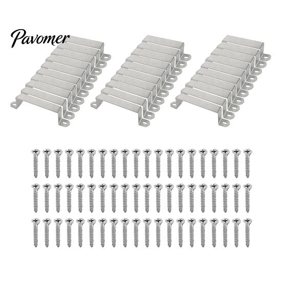Industrial Strength Pipe Fixing Clamps 30Pcs Fence Panel Brackets, Heavy Duty Clips with 60 Screws, High Column Supports Anti Rattle Security Brackets