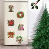 6Pcs Acrylic Christmas Animals Fridge Stickers Diamond Art Magnets Decals Diamond Painting Fridge Magnet for Adults Beginners