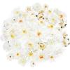 80Pcs Artificial Flower Heads 25-43mm for Craft Wedding Bouquets Flower Arrangements Cake Decoration Hair Accessories