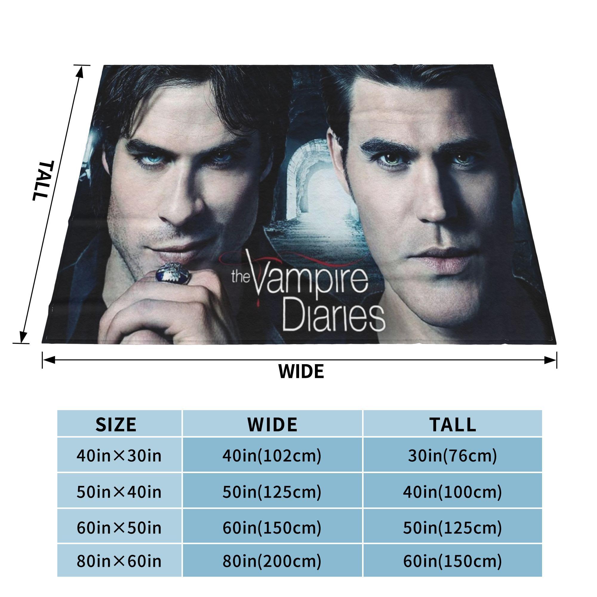 Damon Salvatore Flannel Throw Blanket The Vampire Diaries Blanket for Bed Bedroom Warm Plush Thin Quilt 100x150cm