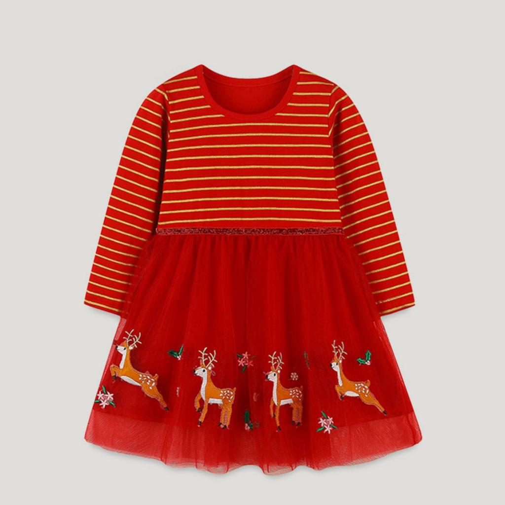 Girls' Fashion Applique Princess Dress for Party and Everyday Wear