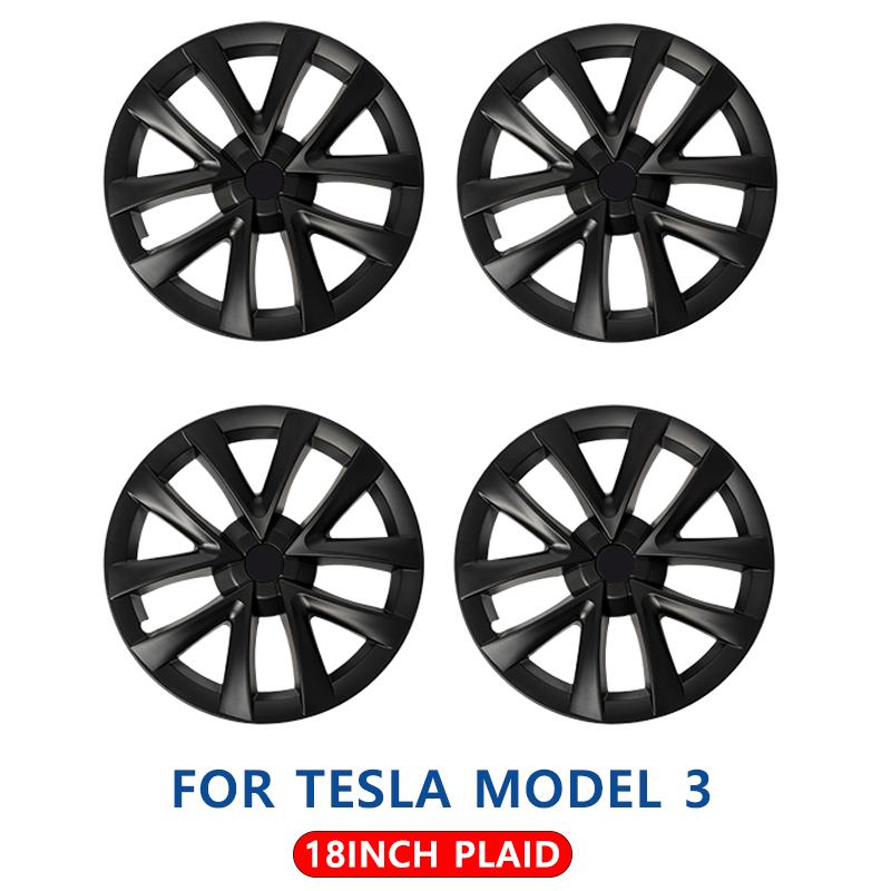 

Для Tesla Model 3 2019-2025 автомобильный колпак ступицы 18-дюймовый клетчатый производительный сменный колпак колеса автомобильный колпак ступицы полный обод крышка 4 шт.