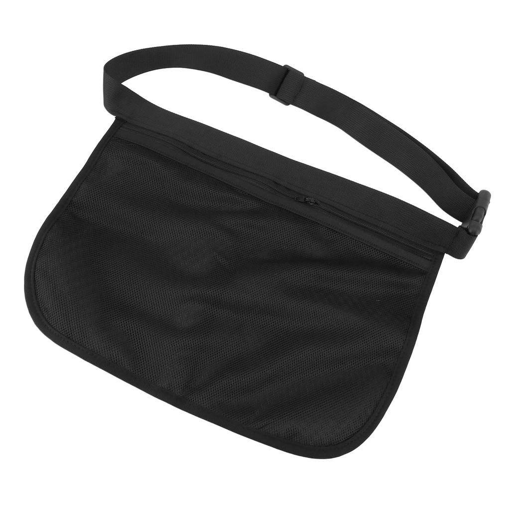 Tennis Ball Band Holder Mesh Bag Inner Zipper Pocket Adjustable Tennic Wasit Pouch for Training Match Outdoor