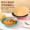 Wheat Straw 23Cm Deepened Disc Household Thickened Plastic Plate Large Vegetable Plate Round Dinner Plate Fruit Plate